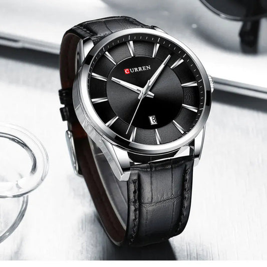 Elegant Leather Quartz Watch